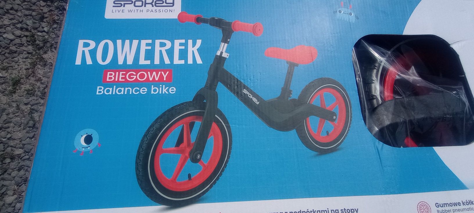 Lekki rower rowerek biegowy spokey RÓŻOWY lub czarny max 30kg