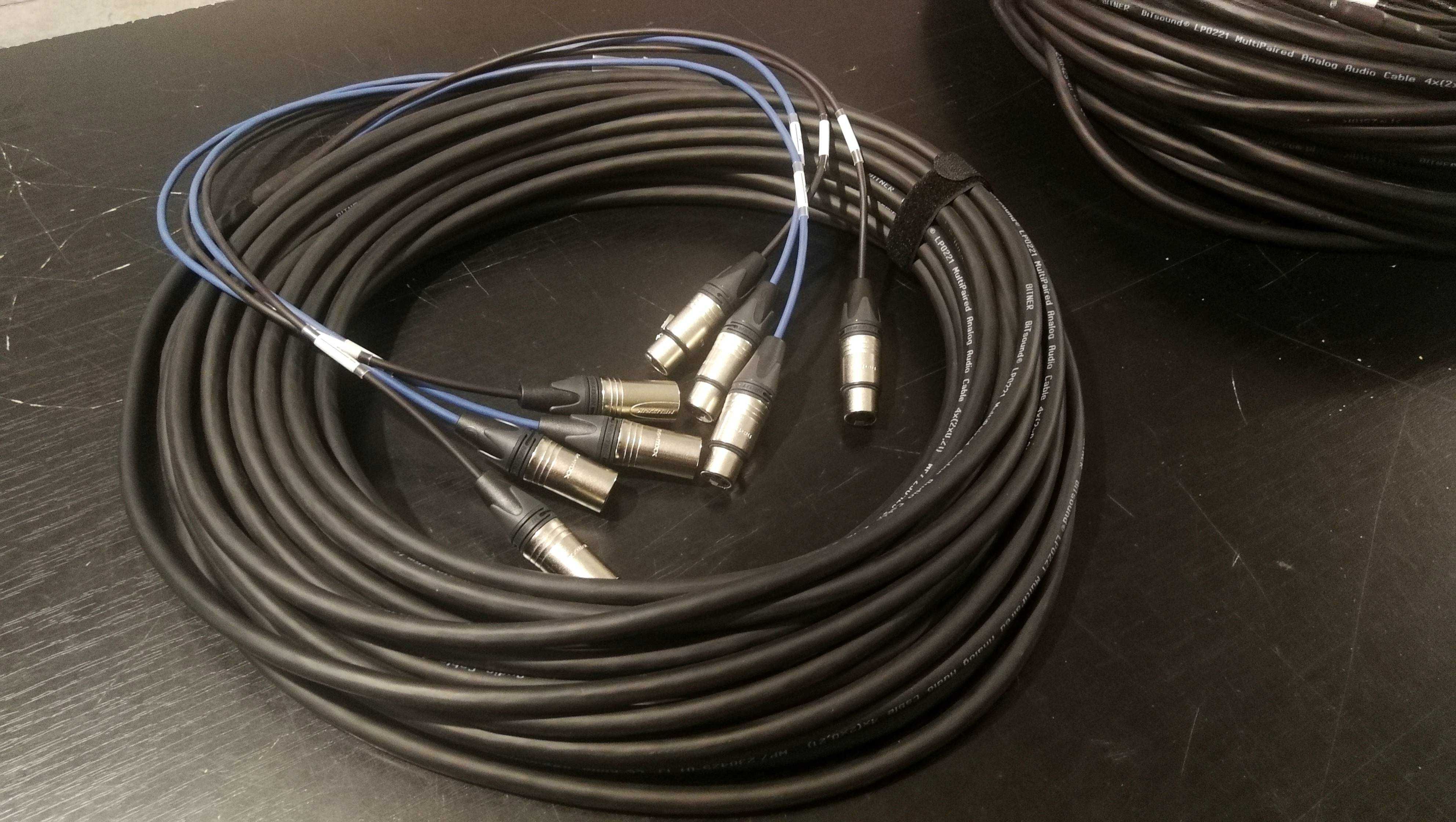 Kabel multicore przewód wieloparowy 4x XLR Neutrik podpyta audio