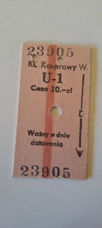 Bilet kartonikowy kolejowy PKL PRL Kasprowy Wierch (5)