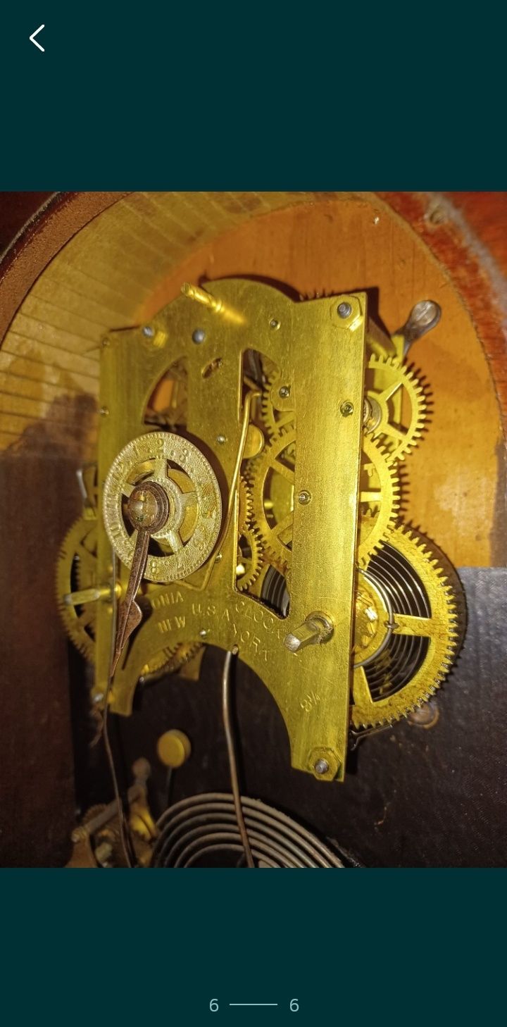 Relógio antigo de parede Ansonia Clock Company séc XIX