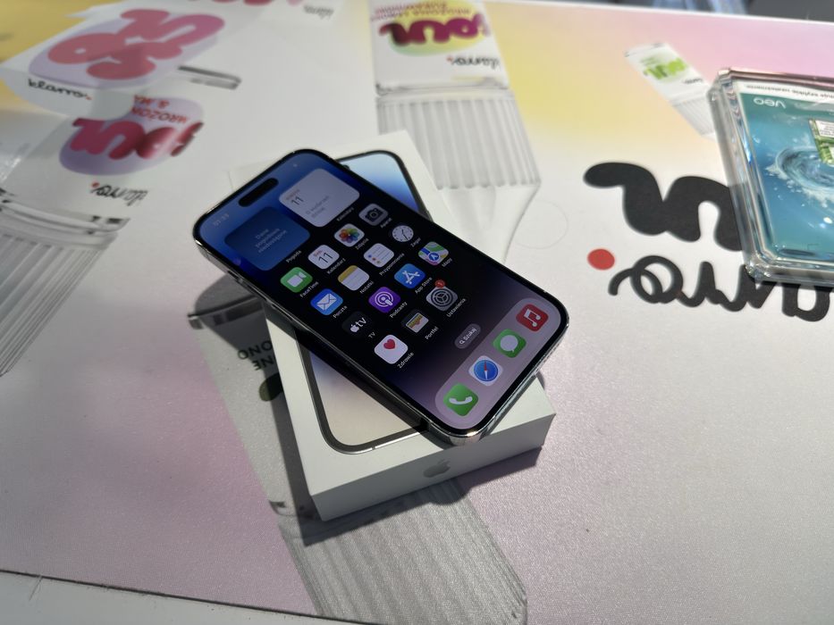 Apple iPhone 14 Pro 256GB perfekcyjny stan komplet OKSIKOM Tecza