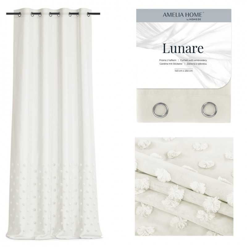 Firanka AmeliaHome LUNARE EYELETS CREAM 140X270