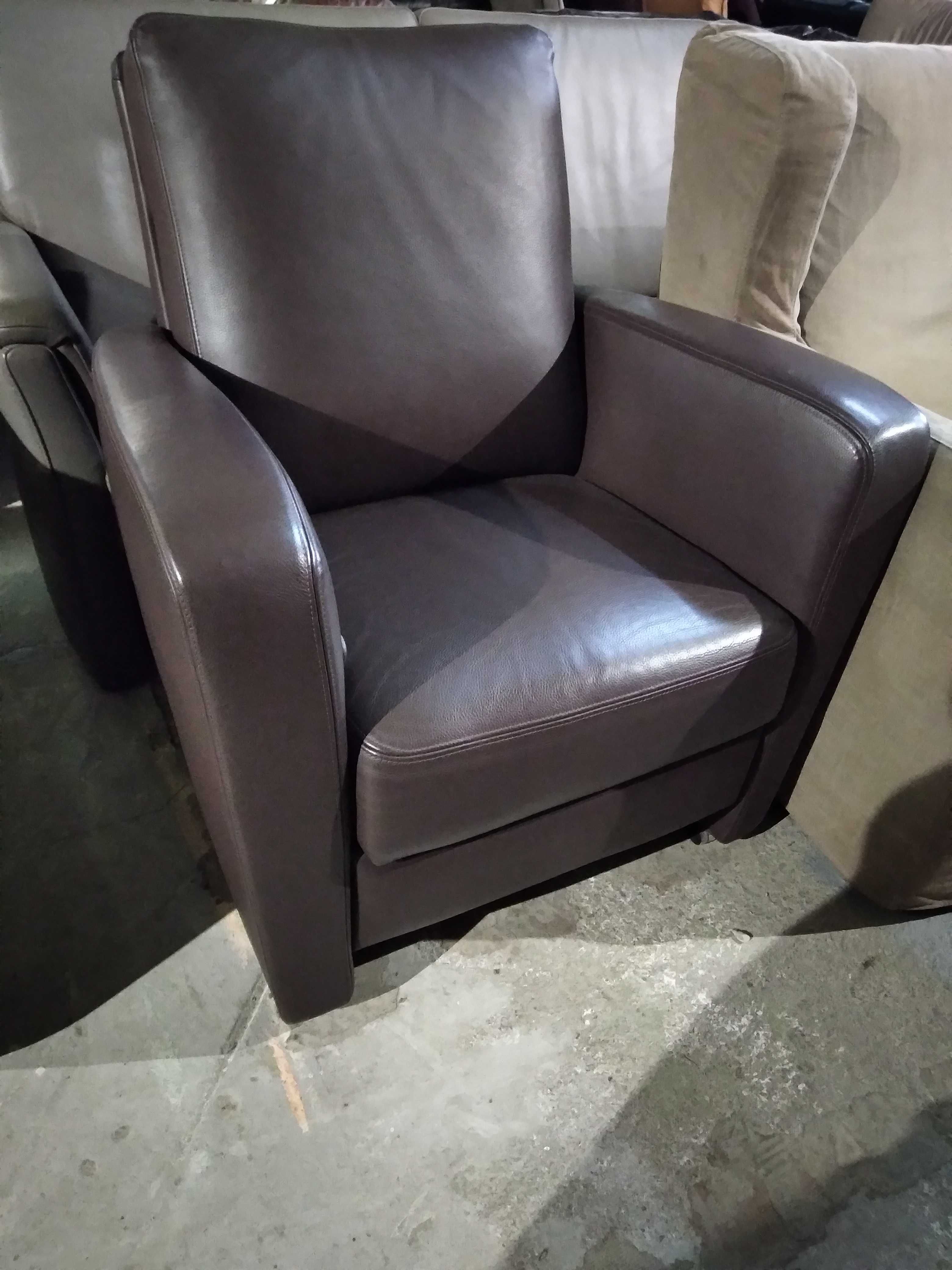 Zestaw wypoczynkowy kanapa fotele 3+1+1 skóra nierozkładany FV DOWÓZ