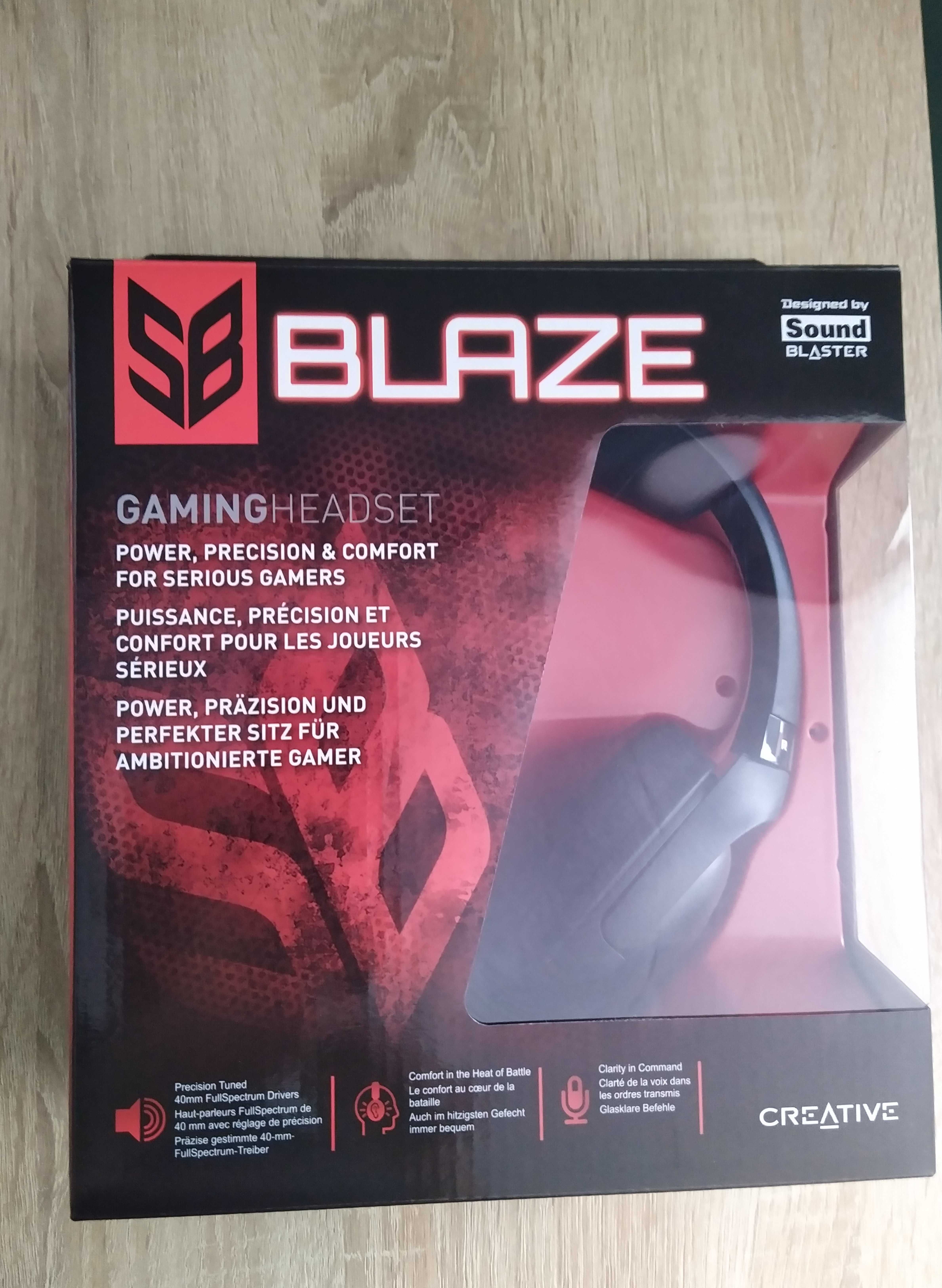 Słuchawki z mikrofonem Creative Sound Blaster Blaze. Nieużywane.