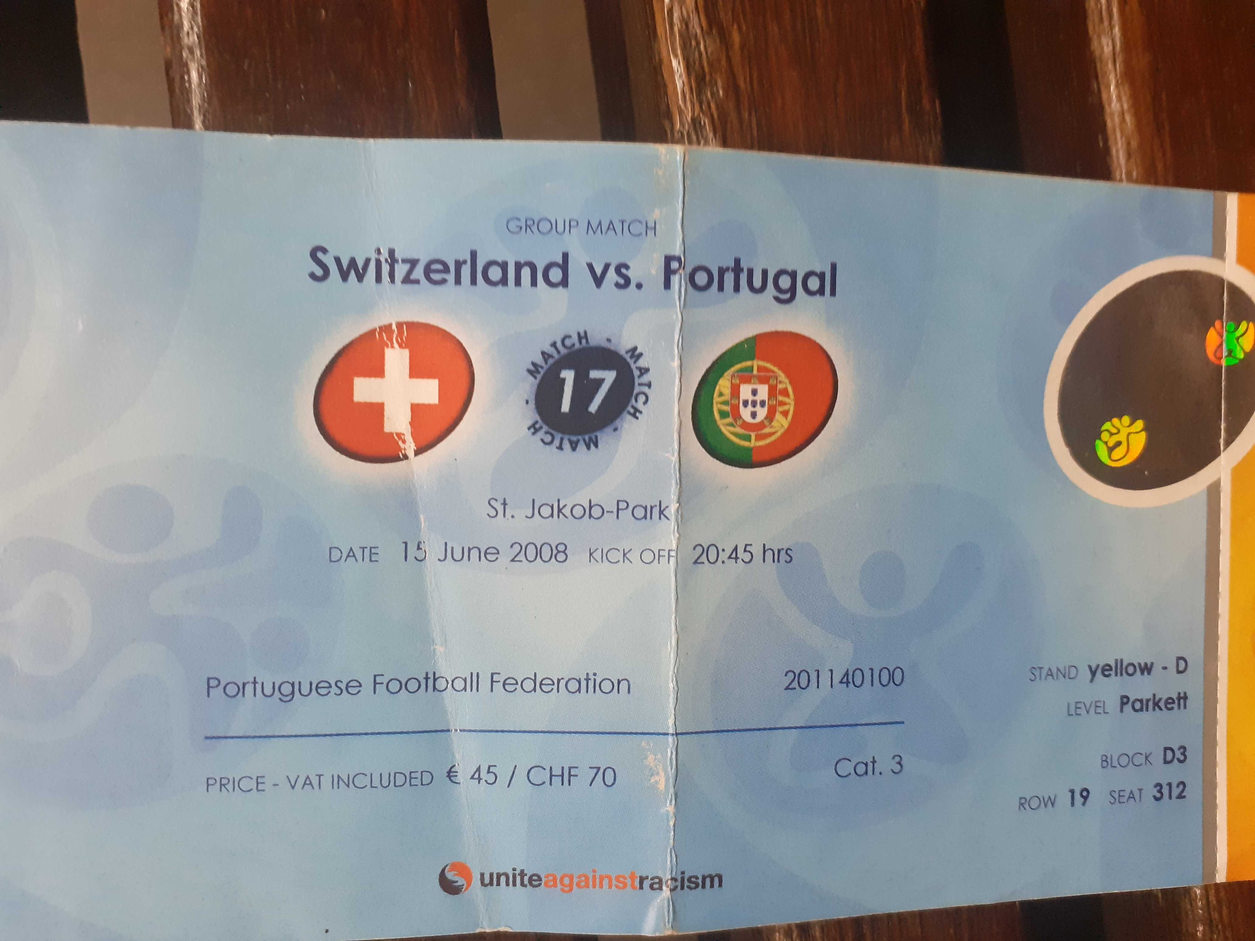 Bilhetes Euro 96 / Euro 2008