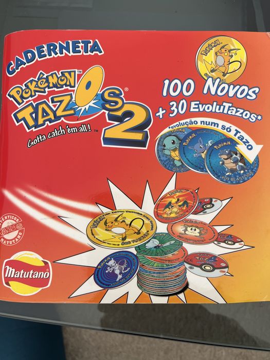 Caderneta pokemon Tazos 2 completa