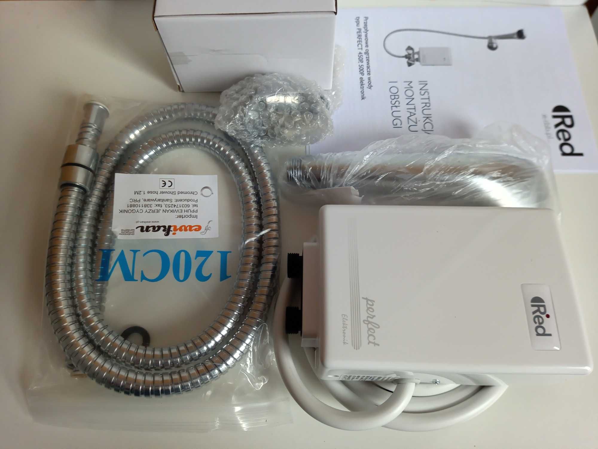 Przepływowy ogrzewacz wody Red Perfect 450P,500P elektronik