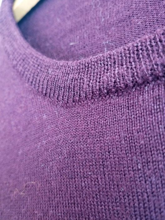 Sweter merino XL bordowy