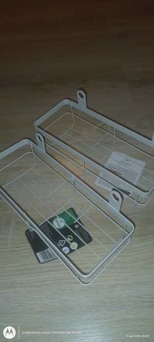 Dwie półki łazienkowe 26x10x6