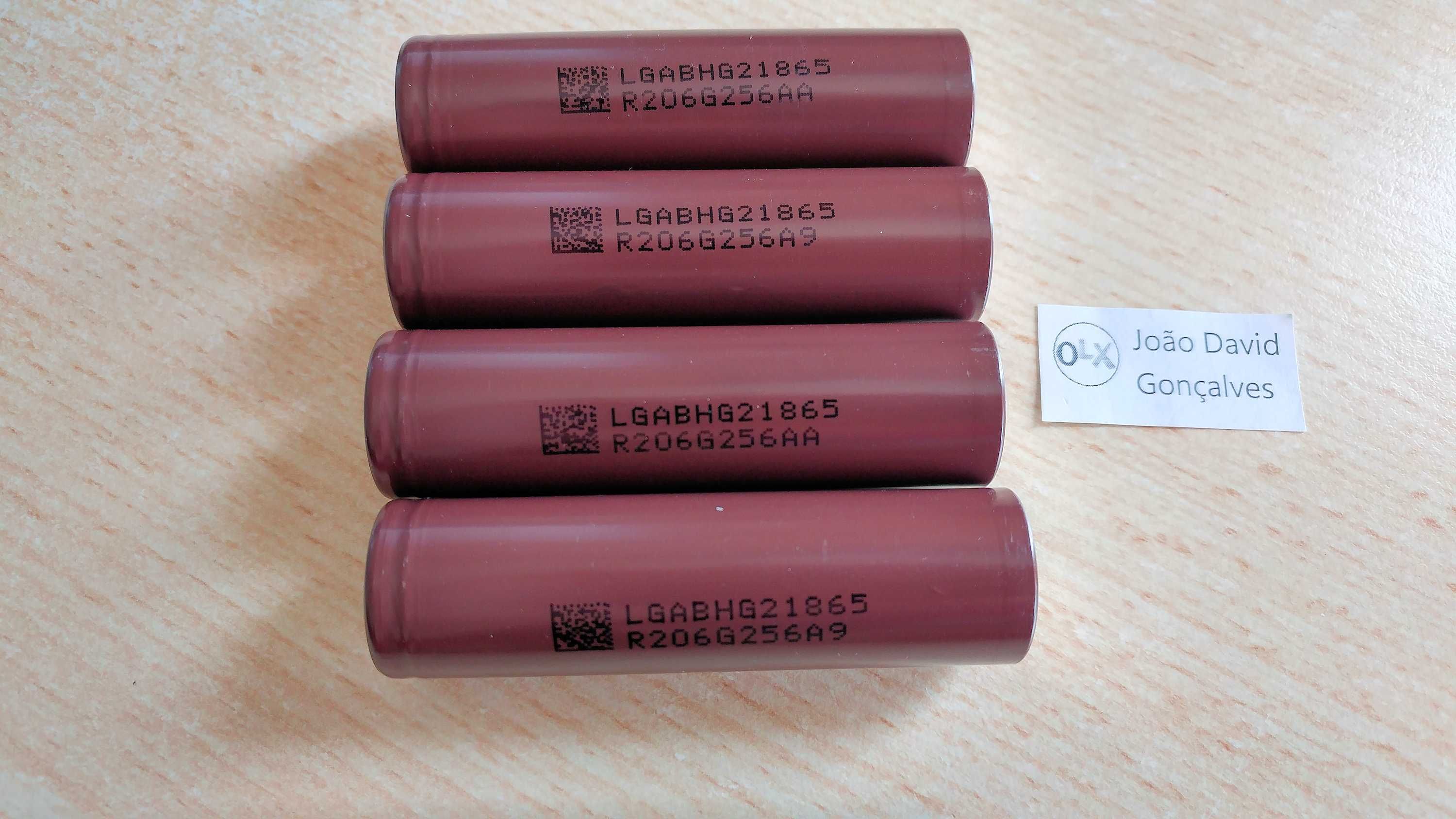 Pilha bateria 18650 LG HG2 3000 mAh 20A recarregável