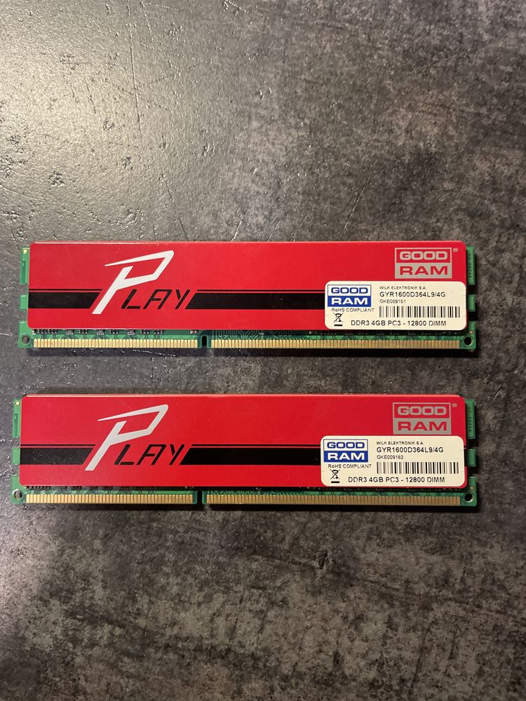 RAM DDR3 (2x4GB) 1600MHz CL9