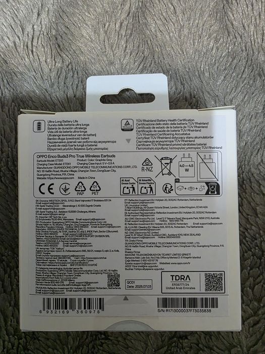 Słuchawki dokanałowe OPPO Enco Buds 3 Czarny