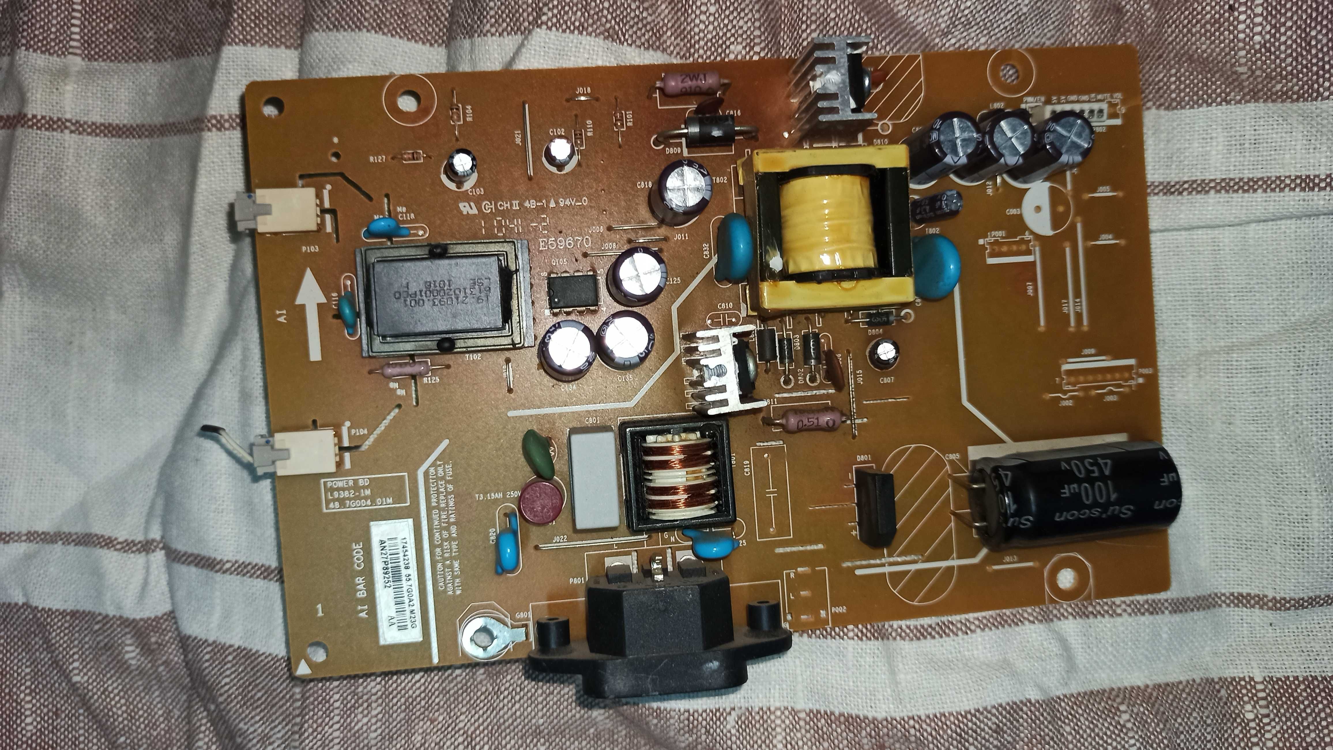Плата питания к монитору Acer A221HQ (l9382-1, 48.7g004.011)