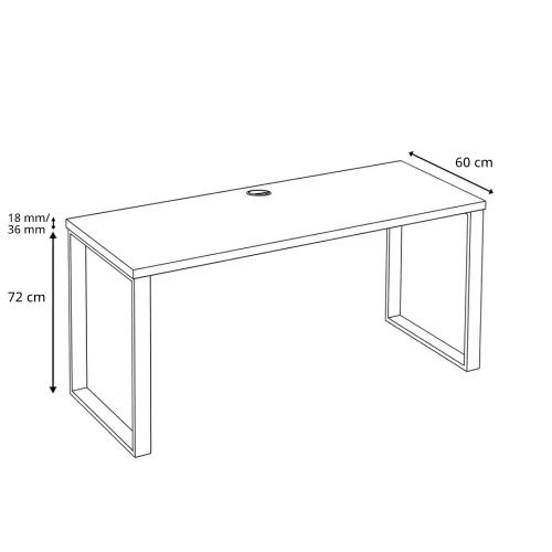 Blat biurko, biały 120 x 60 cm