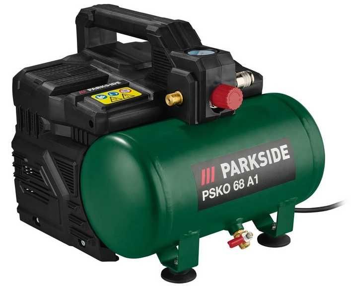 Kompresor bezolejowy 230V PARKSIDE cichy przenośny 550 W PSKO 68 A1