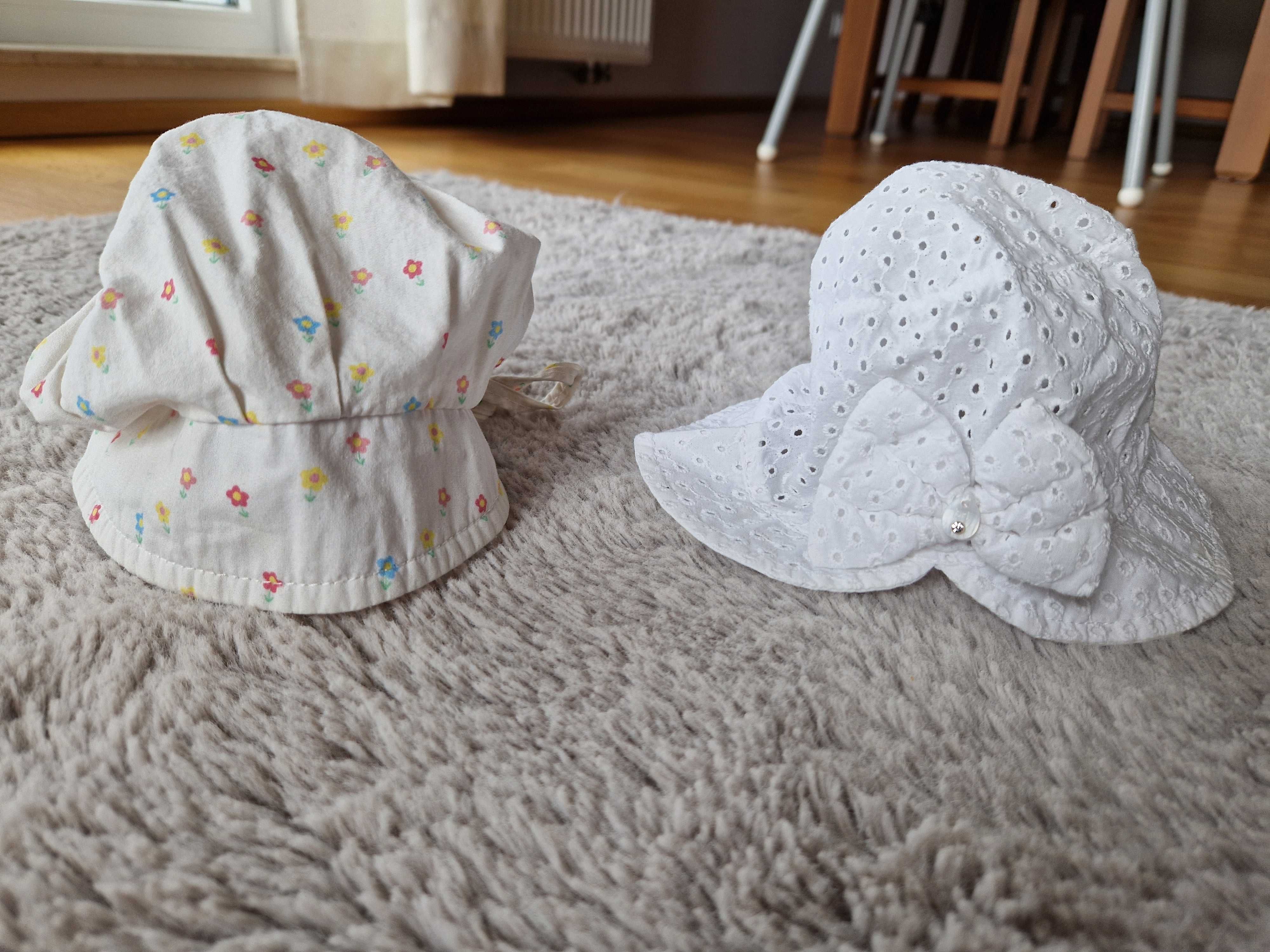 Czapeczka i kapelusz dla dziewczynki roz. 47