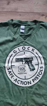 Koszulka z nadrukiem Glock khaki / oliv