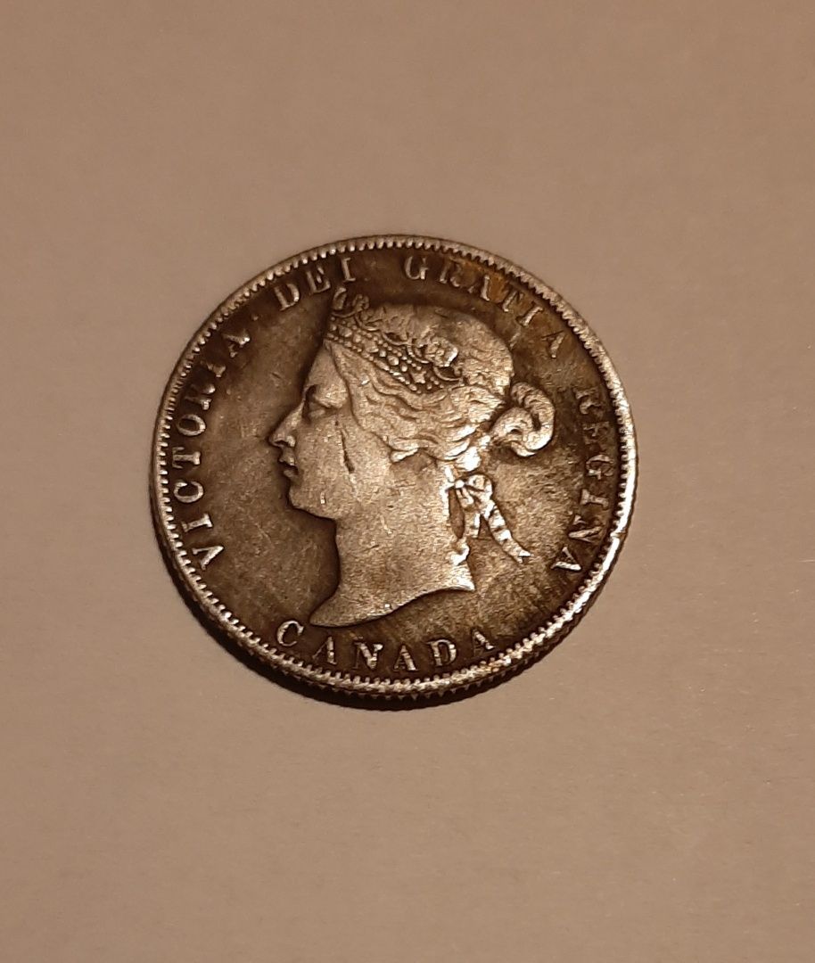 Moneta 25 centów kanadyjskich 1875r.
