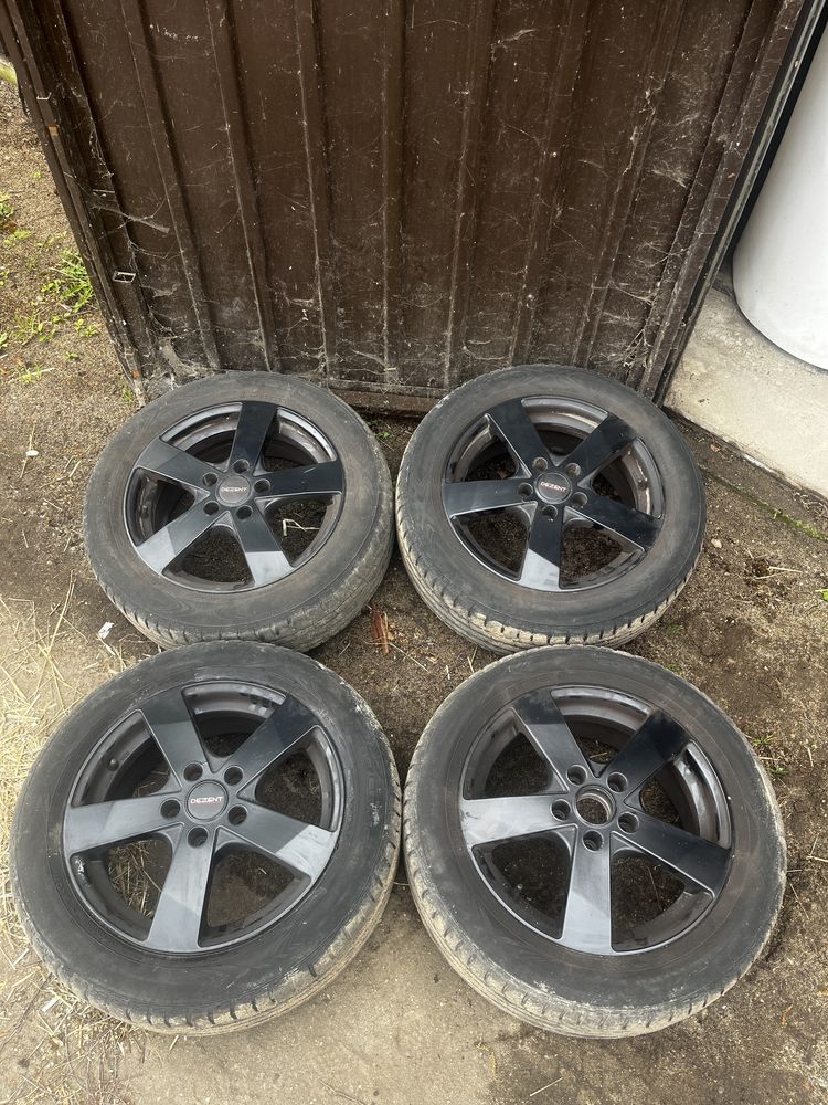 Alufelgi z oponami letnimi, czarne, Dezent 16, 5x 112