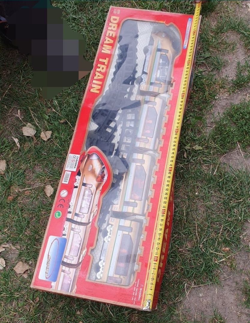 Duża kolejka dla dzieci pociąg tory ciuchcia lata 90