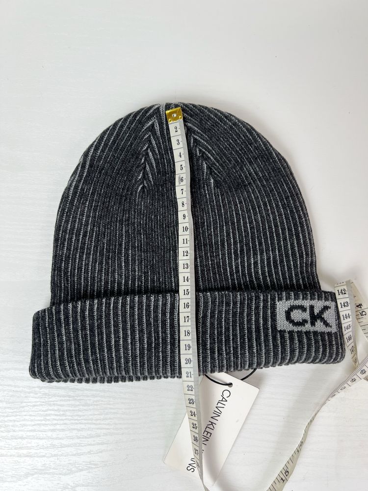Чоловіча шапка calvin klein mens beanie ribbed