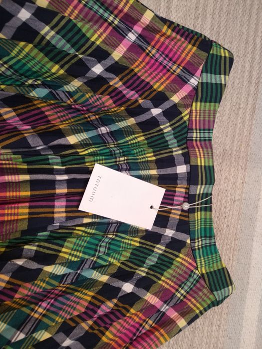 Tatuum/nowa spódnica/plisowana/kratka/kolorowa/roz xs/34