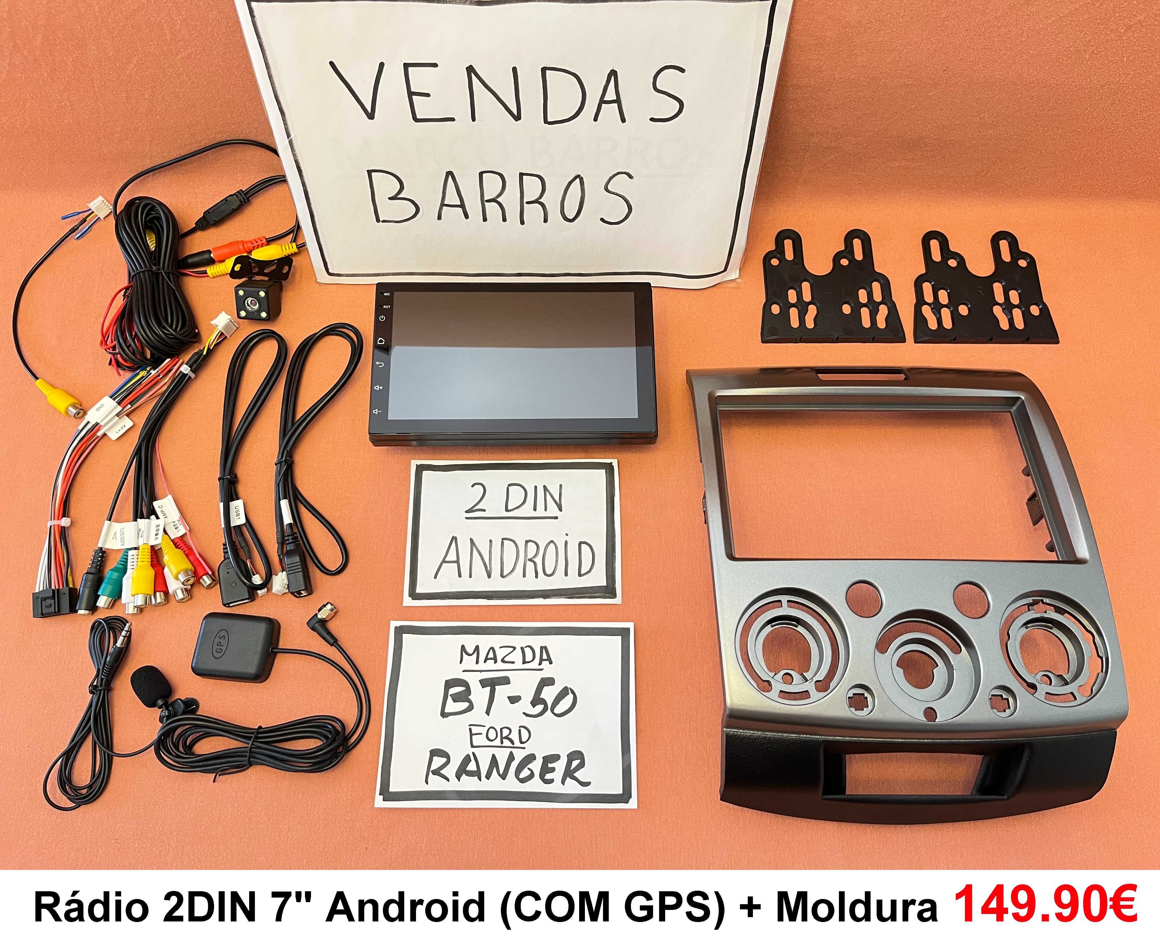 (NOVO) Rádio 2DIN • Mazda BT-50 • FORD Ranger • Android GPS [4+32GB]