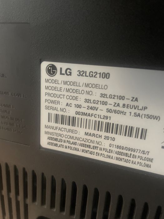 Телевізор LG 32 дюйма 32LG2100 повністю робочій
