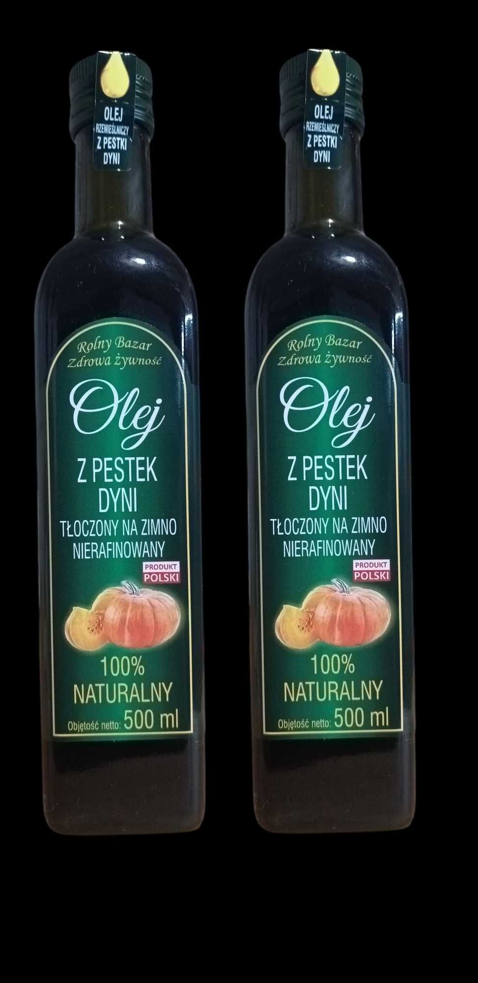 Olej z pestek dyni tłoczony na zimno 2x500 ml