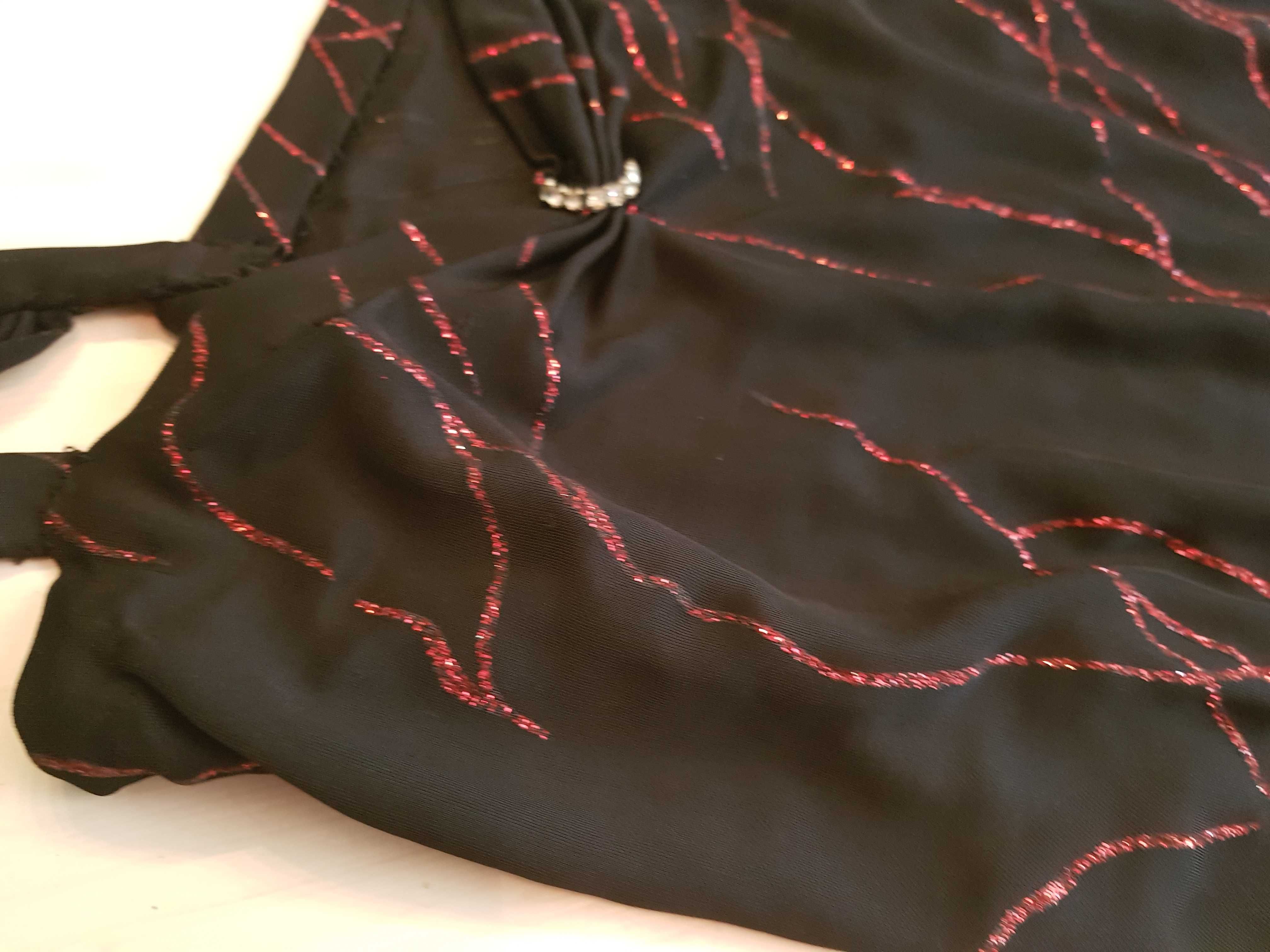S strój dama dworu mała czarna halloween czarownica lata 20 nr 975