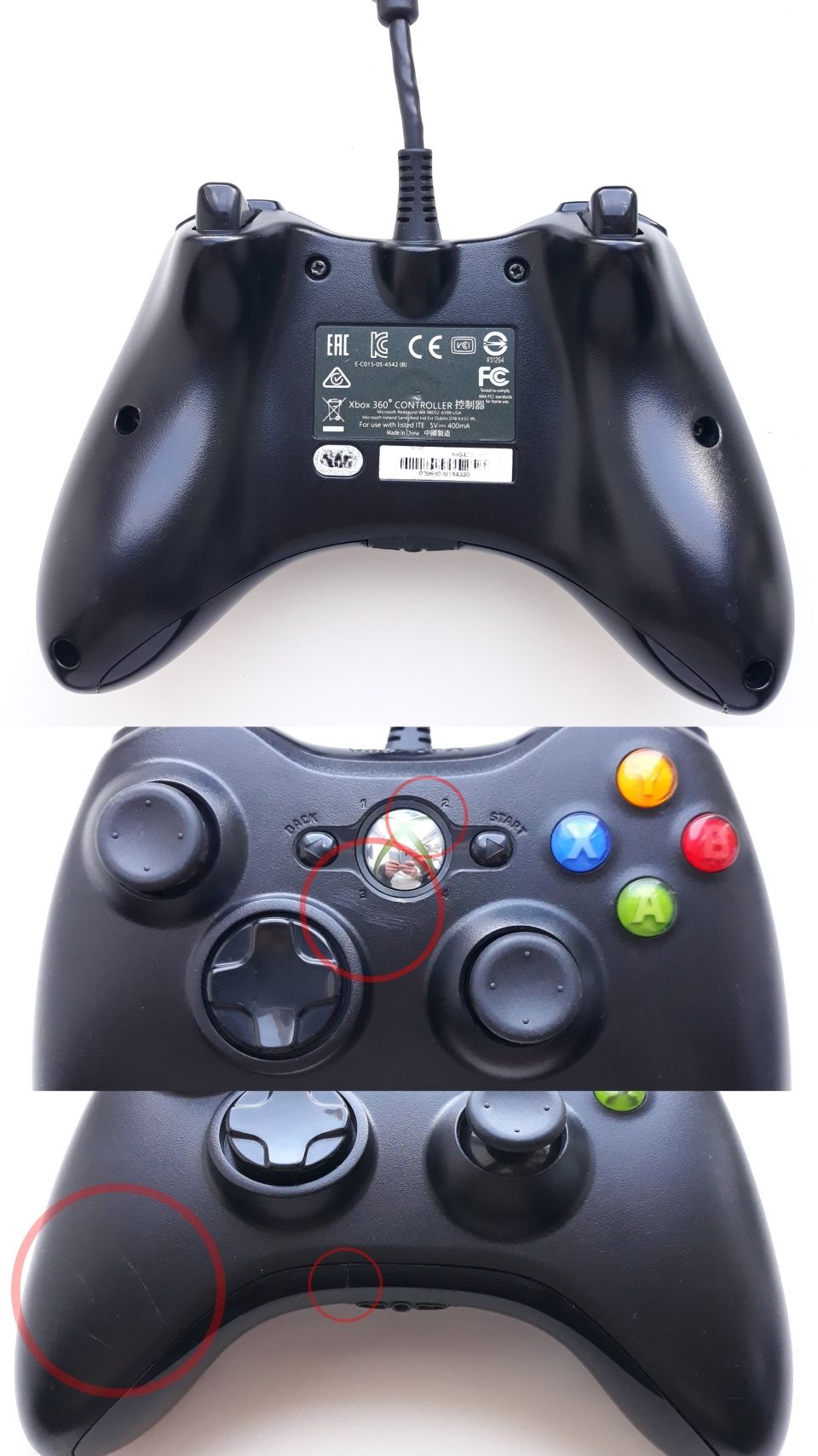 ⊡ Оригінал MICROSOFT™ Xbox 360 Wired Controller Black