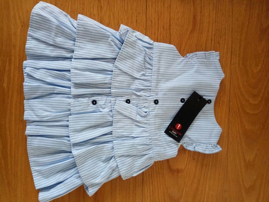 Vestido riscas azul LANIDOR -  novo