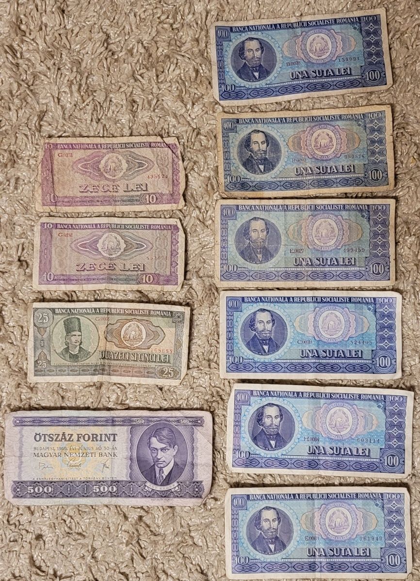 Zestaw 57 banknotów  z lat 60-70 tych