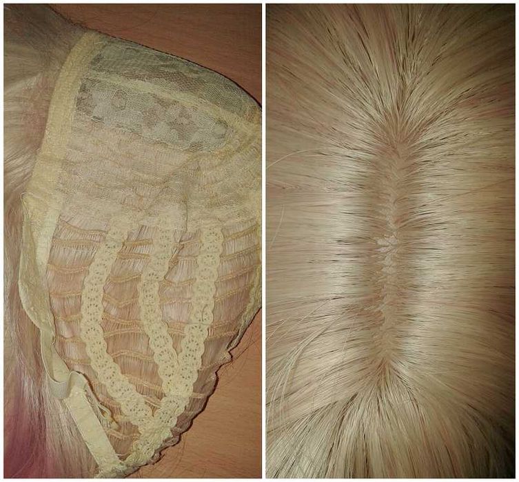 Blond długa peruka ombre gradient z grzywką cosplay wig Marin Kitagawa