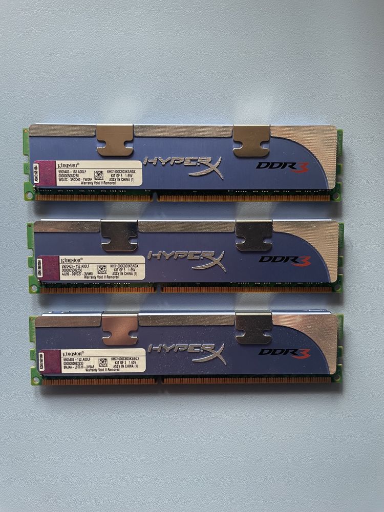 Оперативна пам’ять Kingston HyperX 1600 2GB * 3