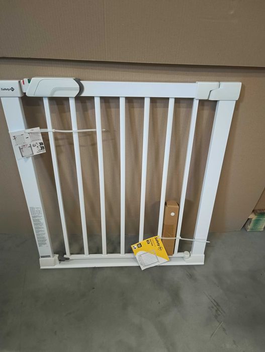 Safety 1st Flat Step - Bramka metalowa rozporowa biała Nowa 73-80 cm