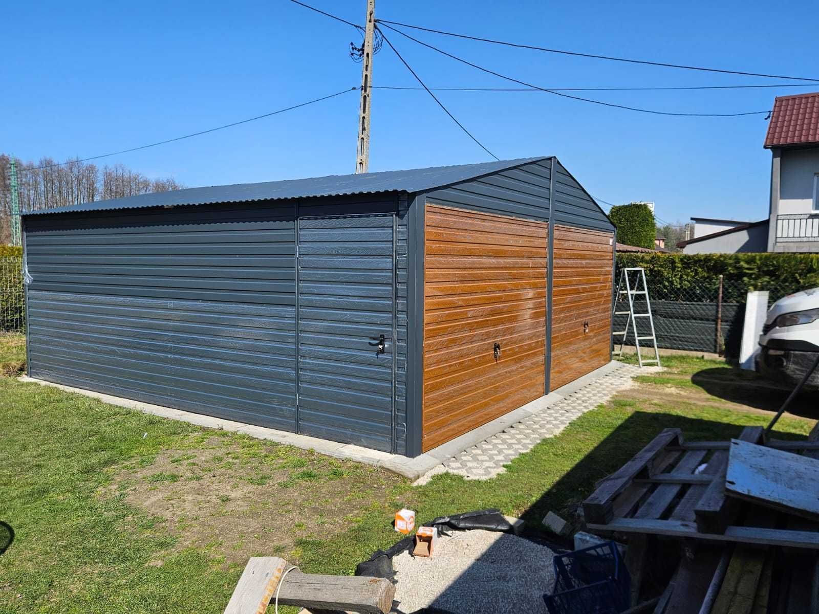 Garaż blaszany 6x5 Blaszak Hala Wiata Garaże blaszane 7x5 6x8 Magazyn