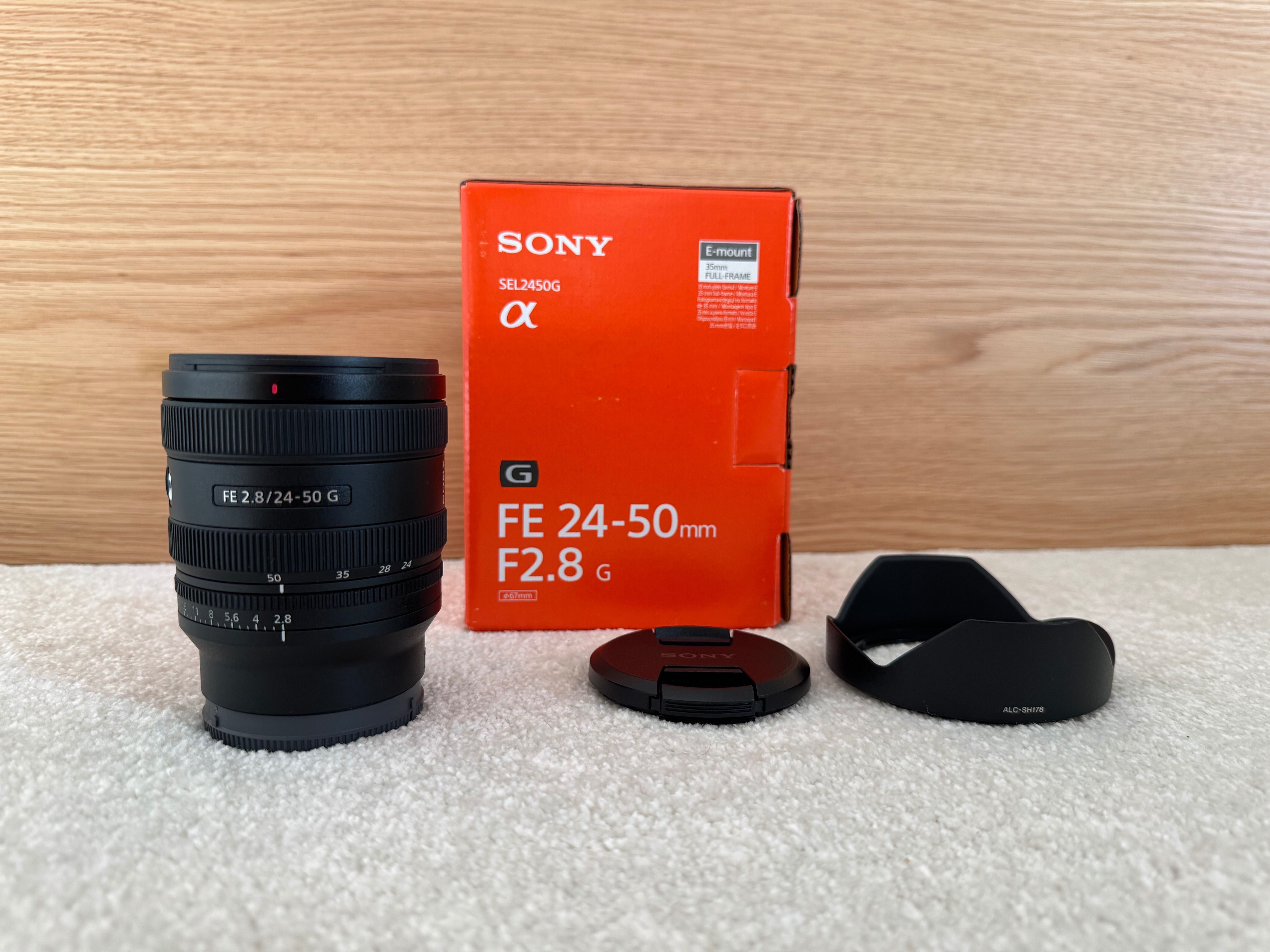 Objetiva Sony FE 24-50 F2.8 G - Imaculada e com garantia