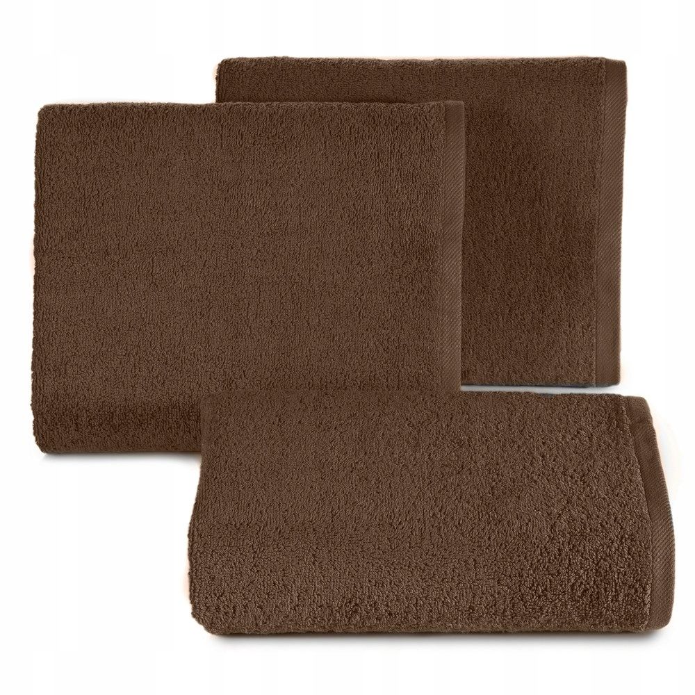 Ręcznik Gładki 2/70x140/37 brązowy 500 g/m2 frotte