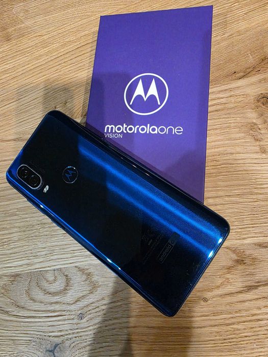 Motorola One Vision szafirowy, stan super, 4 GB Ram + 128 GB