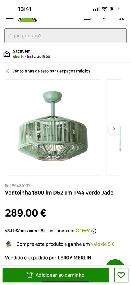 Candeeiros de teto com ventoinha