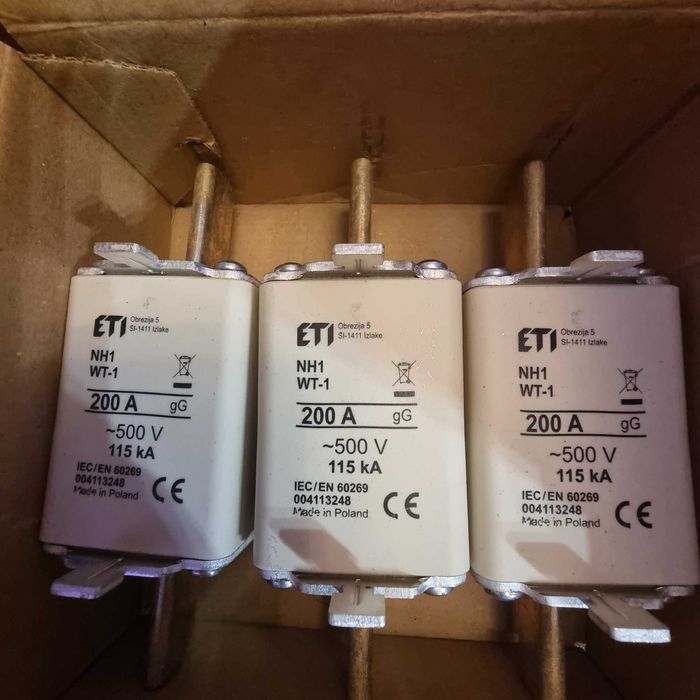 Wkładka topikowa ETI NH1/WT-1 gG 200A/500V - NOWA
