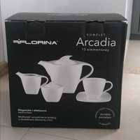 Florina Arcadia 15 elem. Serwis kawowy porcelanowy.