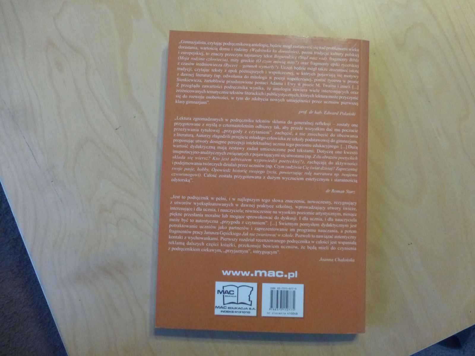 Przygoda z czytaniem. Podręcznik klasa 1 gimnazjum J. Detka M. Jas