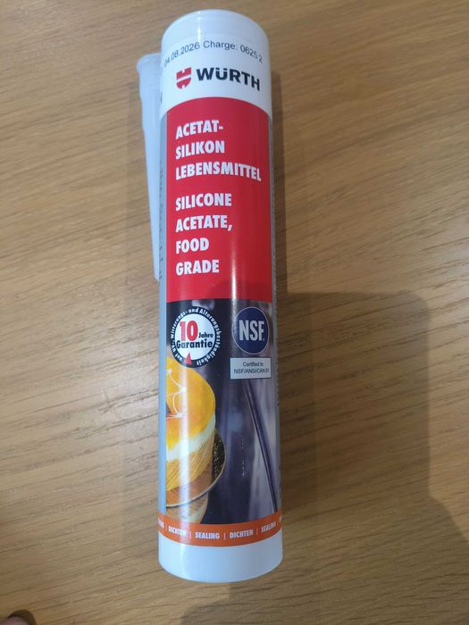 Silikon acetonowy spożywczy  Würth (Food Gradem) 310 ml.