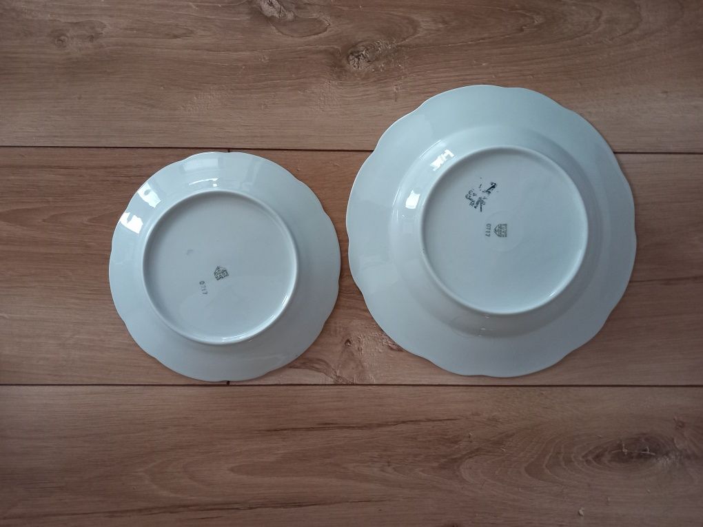 ĆMIELÓW PORCELANA VINTAGE UNIKATOWY talerze talerzyk talerz 2 sztuki