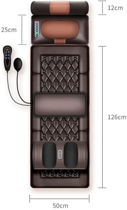 Colchão de Massagem com Aquecimento e Almofada Shiatsu Removível