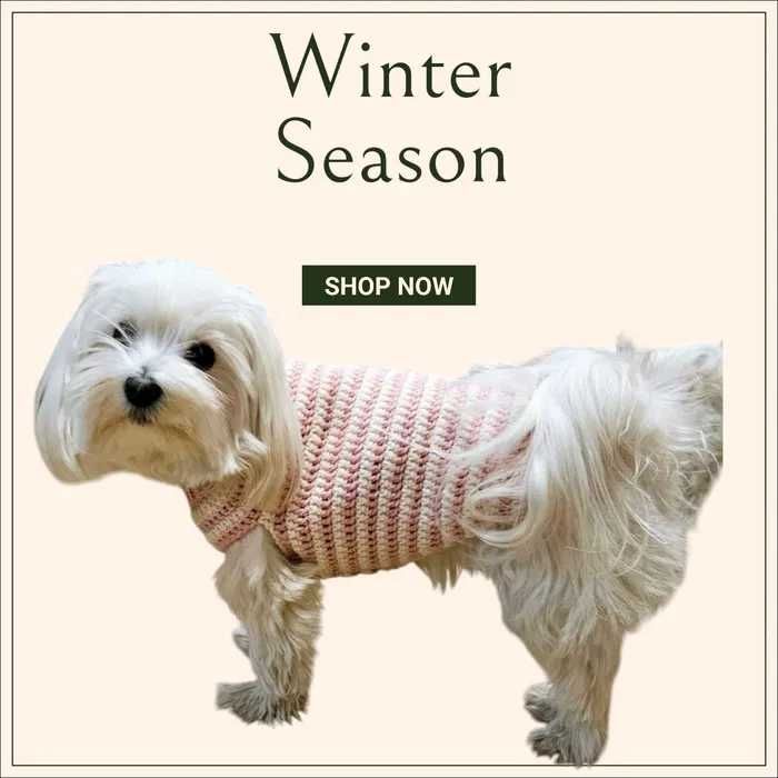 Sweterek ubranko dla psa Hand Made rozmiar S kolor różowo-biały