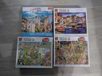 4 paczki puzzli. Kompletne puzzle