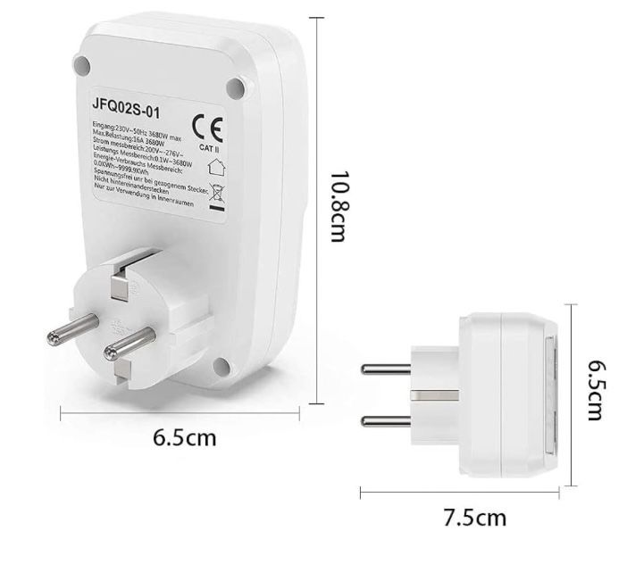 Medidor de consumo de energia com ecrã LCD - NOVO